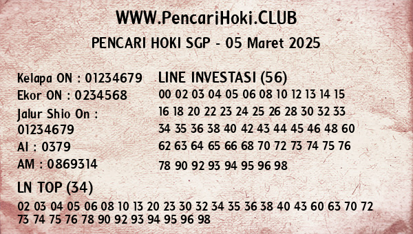 Prediksi SGP